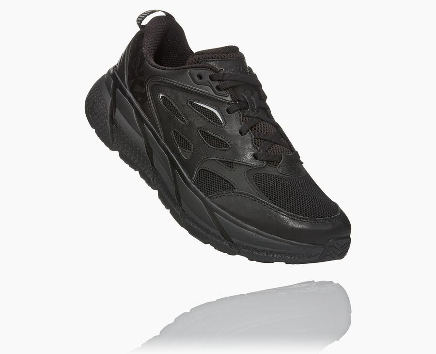 Hoka Australia One One Clifton L - Mens Running Shoes Black - NGMSQ-9016